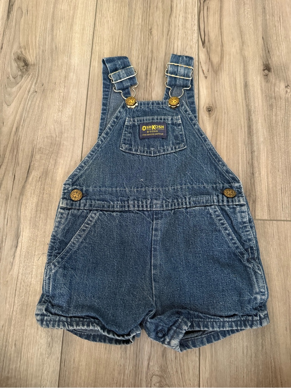Vintage OshKosh B'gosh Denim Shortalls for Kids - Blue Size 18 months